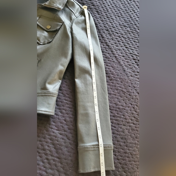 WHBM Grey coated denim jacket Size 4 - Picture 3 of 6